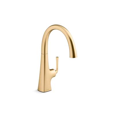 Graze Single-handle bar sink faucet - Vibrant Brushed Moderne Brass