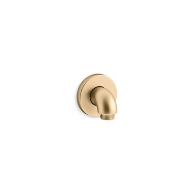 Kohler Purist Stillness Wall-mount supply elbow with check valve - Vibrant Brushed Moderne Brass