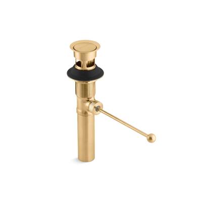 Kohler Premier Pop-up Drain, Exposed, with Overflow - Vibrant Brushed Moderne Brass