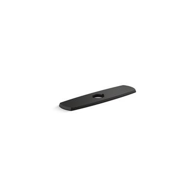 Graze Three-hole kitchen faucet escutcheon - Matte Black