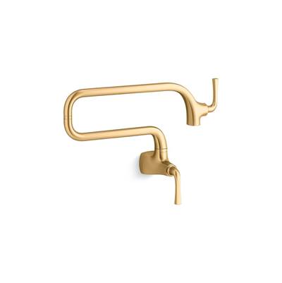 Graze Wall-mount pot filler - Vibrant Brushed Moderne Brass