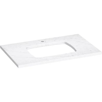 Kohler Silestone Quartz 37-in Vanity Top with Carillon Rectangle Cutout - Et Statuario