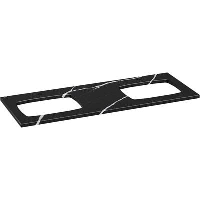 Kohler Silestone Quartz 61-in Vanity Top with Double Carillon Rectangle Cutouts