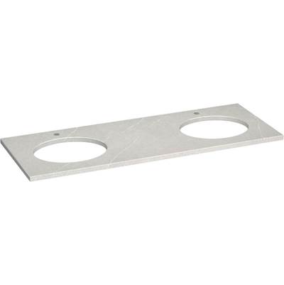 Kohler Silestone Quartz 61-in Vanity Top with Double Oval Cutouts