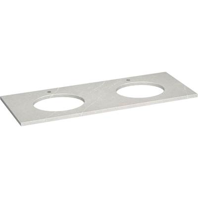 Kohler Silestone Quartz 61-in Vanity Top with Double Oval Cutouts