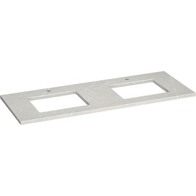 Kohler Silestone Quartz 61-in Vanity Top with Double Rectangle Cutouts