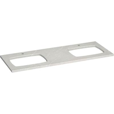 Kohler Silestone Quartz 61-in Vanity Top with Double Carillon Rectangle Cutouts