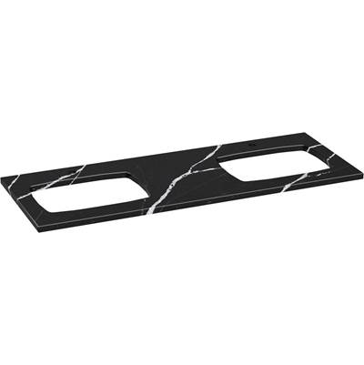 Kohler Silestone Quartz 61-in Vanity Top with Double Carillon Rectangle Cutouts