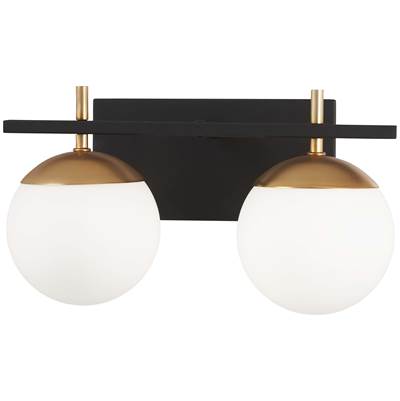 George Kovacs Alluria Two-Light Bath in Weathered Black Autumn Gold