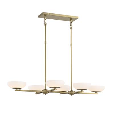 George Kovacs Scale 6 Light Island LED in Soft Rass