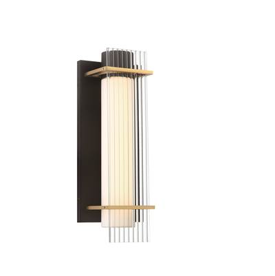 George Kovacs Midnight Gold 1-Light LED Outdoor Wall Lantern in Sand Coal Honey Gold