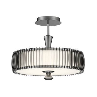 George Kovacs Night Moves LED Flush Mount in Pewter