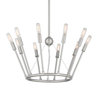 George Kovacs Royalty 10-Light Chandelier in Brushed Nickel