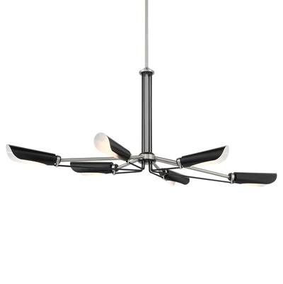 George Kovacs Turbine 6-Light Island Pendant in Coal Brushed Nickel