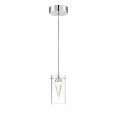 George Kovacs Funnel Cloud 1-Light LED Mini Pendant in Chrome