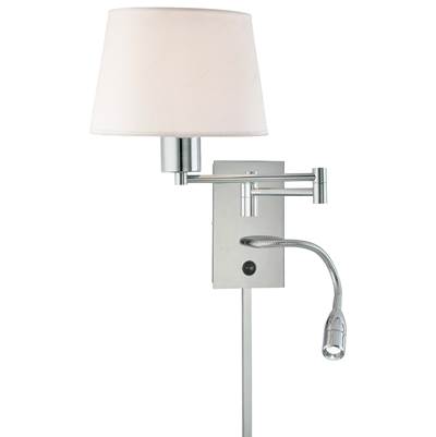 George Kovacs George's Reading Room Swing Arm Wall Lamp - 1-Light - Led Reading Lamp in Chrome