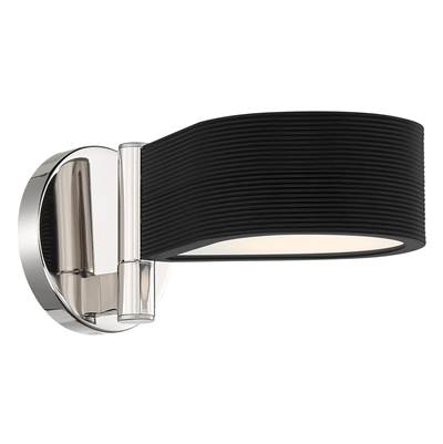 George Kovacs Side Step LED Wall Light in Coal Polished Nickel