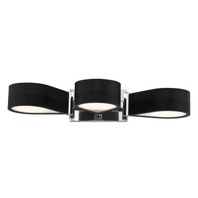 George Kovacs Side Step 3-Light LED Vanity in Coal Polished Nickel