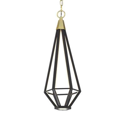George Kovacs Modern Edge Chandelier - Lucent Silicone Diffuser in Soft Brass Coal