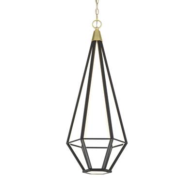 George Kovacs Modern Edge Chandelier - Lucent Silicone Diffuser in Soft Brass Coal