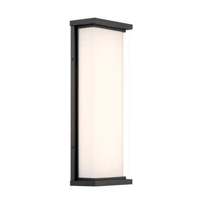George Kovacs Caption 20" LED Outdoor Wall Mount - Frosted Aquarium Glass in Sand Coal