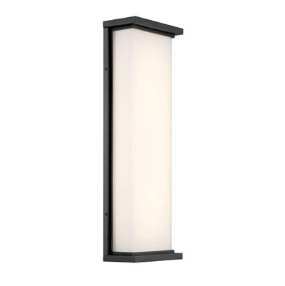 George Kovacs Caption 24" LED Outdoor Wall Mount - Frosted Aquarium Glass in Sand Coal