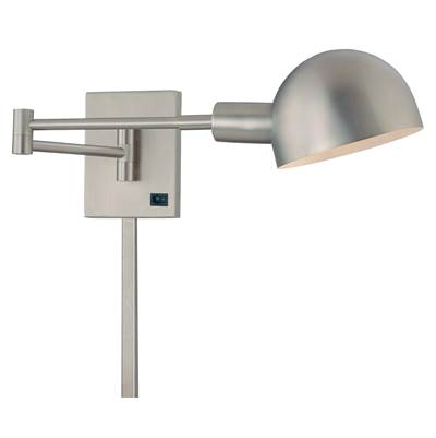 George Kovacs Task 1-Light Swing Arm Wall Sconce in Matte Brushed Nickel