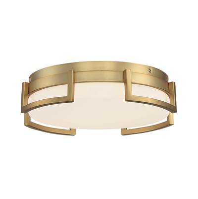 George Kovacs Bezel Set Flush Mount Light in Honey Gold