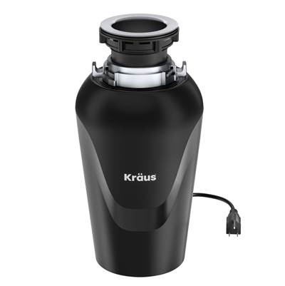 Kraus WasteGuard® Garbage Disposal - 3/4 HP Continuous Feed in Black