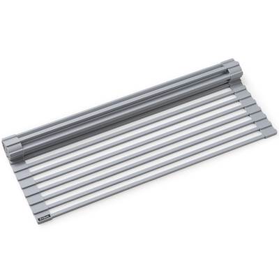 Kraus Multipurpose Workstation Sink Roll-Up Dish Drying Rack in Light Grey