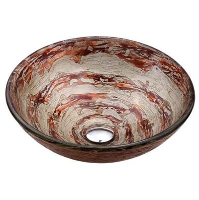 Kraus Ares Glass Vessel Sink in Brown and Gray