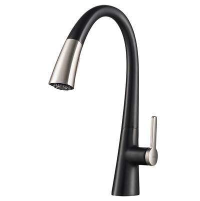Kraus Nolen® Pull-Down Kitchen Faucet - Dual Function - 1.8 GPM in Spot Free Stainless Steel/Matte Black