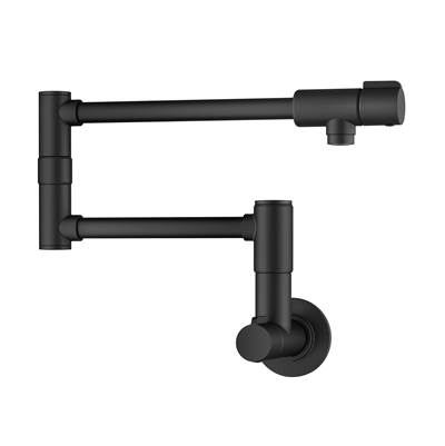 Kraus Bolden® Wall Mount Pot Filler - 2 Handle - Retractable Arm in Matte Black