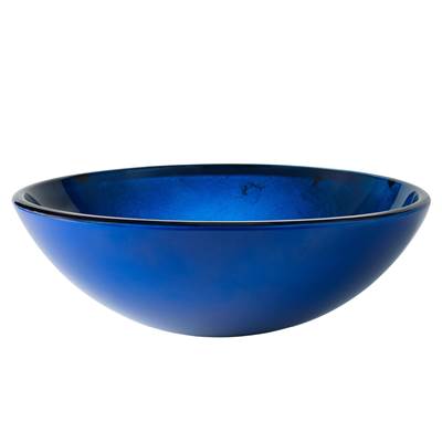 Kraus Round Glass Vessel Bathroom Sink - 16 1/2" in Blue