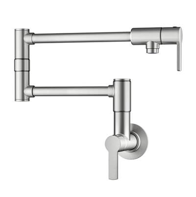 Kraus Oletto Wall Mount Pot Filler - Retractable Arm in Spot Free Stainless Steel