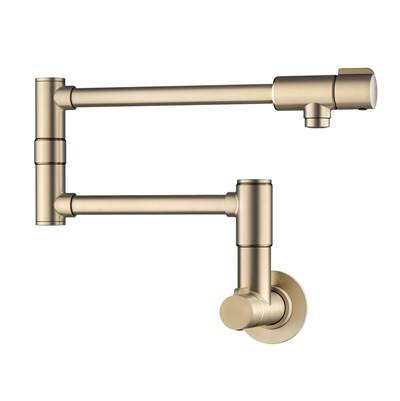 Kraus Bolden Wall Mount Pot Filler - Retractable Arm in Spot Free Antique Champagne Bronze