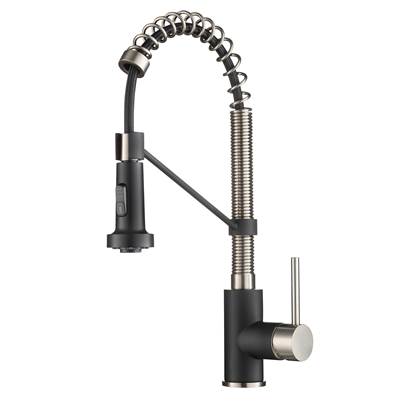 Kraus Bolden® Pull-Down Kitchen Faucet - 2-Function Single Handle - 1.8 GPM in Spot Free Stainless Steel/Matte Black
