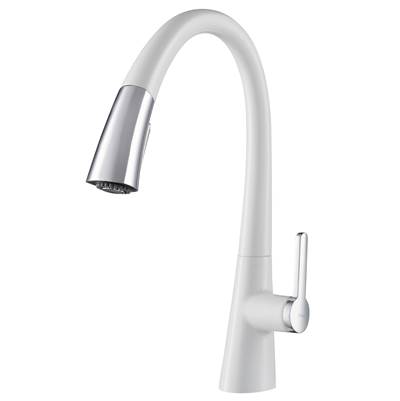 Kraus Nolen® Pull-Down Kitchen Faucet - Dual Function - 1.8 GPM in Chrome/White