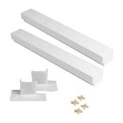 KurbX Shower Curb - 48" (2x24") with Spacers, Covers, 1 Adhesive, 2 Internal Corners