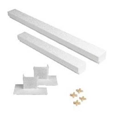 KurbX Shower Curb - 60" (24"+36") with Spacers, Covers, 1 Adhesive, 2 Internal Corners
