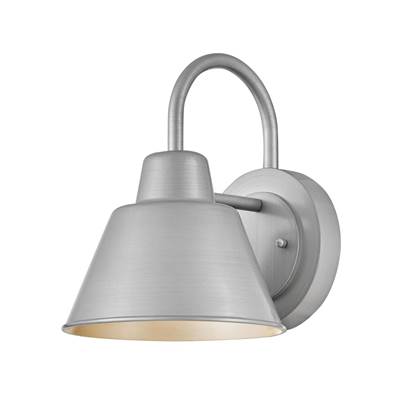 Lark Wes 1-Light Gooseneck Barn Light - Small in Antique Brushed Aluminum