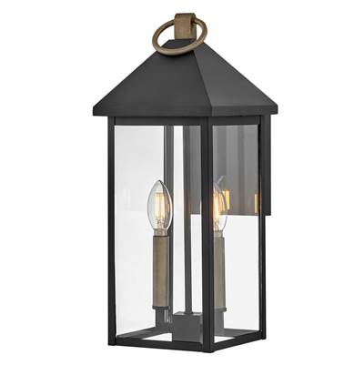 Lark Rhett 1-Light Wall Mount Lantern - Medium in Black