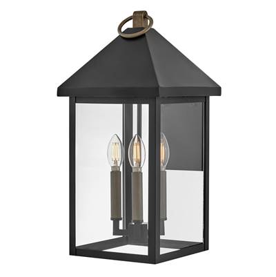 Lark Rhett 1-Light Wall Mount Lantern - Large in Black