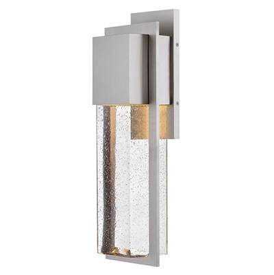 Lark Alex 1-Light Wall Mount Lantern - Large in Antique Brushed Aluminum