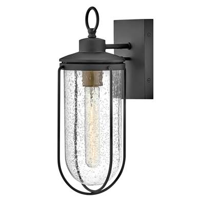 Lark Moby Wall Mount Lantern - Small in Museum Black