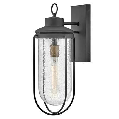 Lark Moby Wall Mount Lantern - Medium in Museum Black