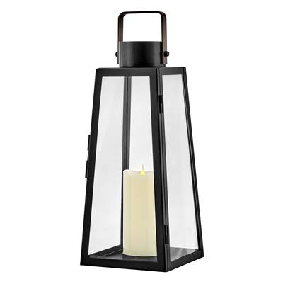Lark Hugh Decorative Lantern in Black