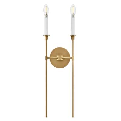Lark Hux Wall Sconce - Medium Two Light in Lacquered Brass