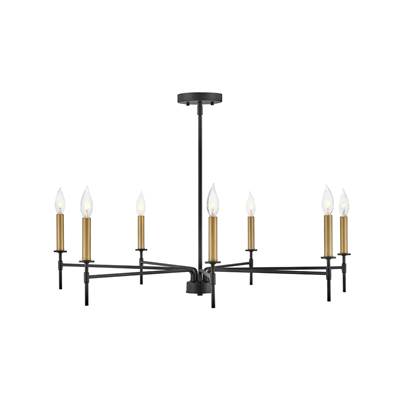 Lark Hux Large Chandelier - Single Tier in Black