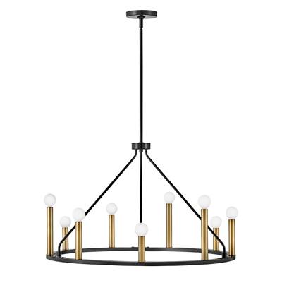 Lark Lazlo Medium Chandelier - Single Tier in Black